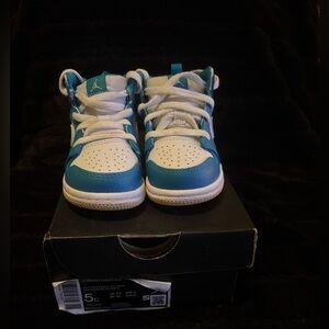 Kids Blue and White Sneakers